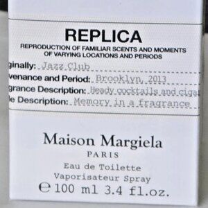 $170- Maison Margiela REPLICA Jazz Club 22WD1YL 3.4 OZ EDT - Authentic & Sealed